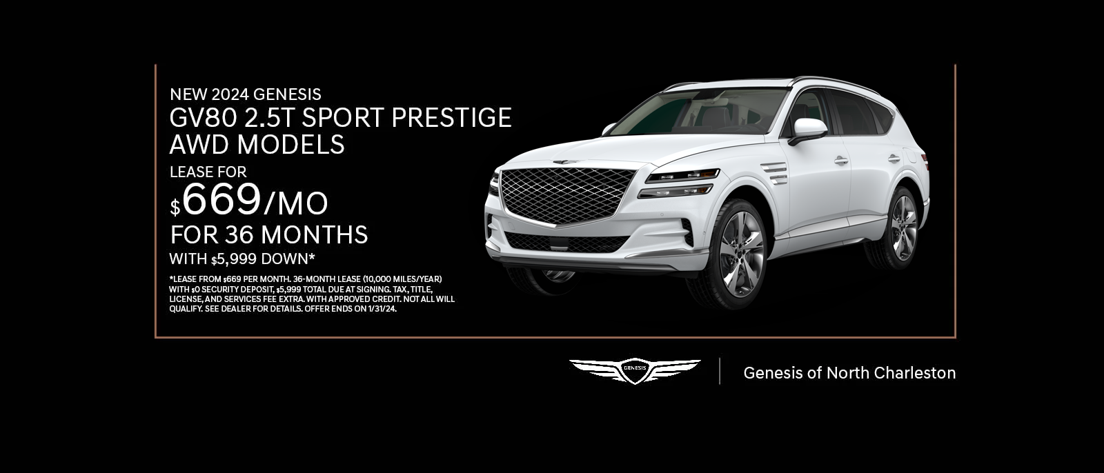 New 2024 Genesis GV80 2.5T Sport Prestige AWD Models